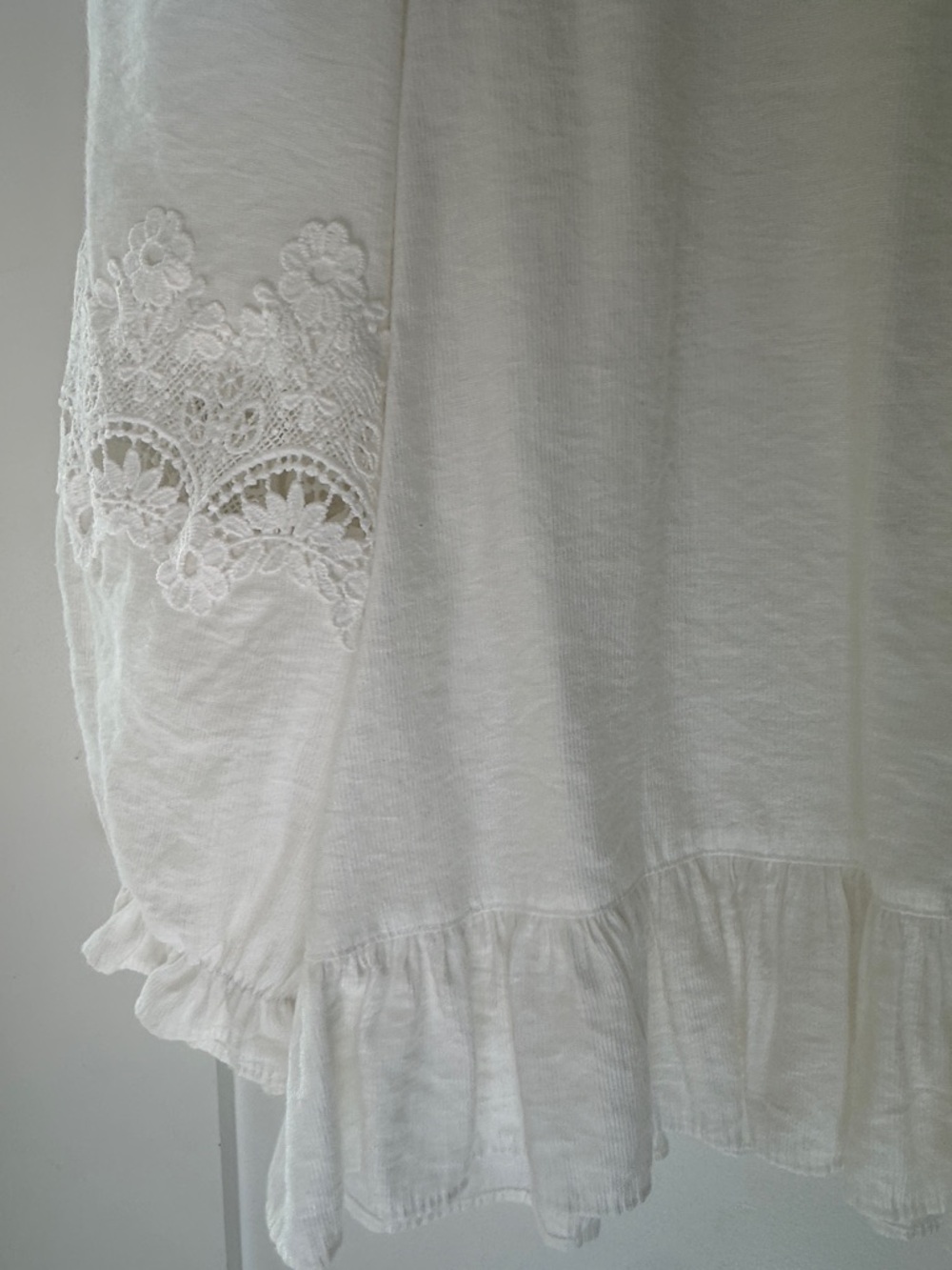 Rebecca Minkoff Ivory Lace-Trim Button Blouse - Picture 6 of 7